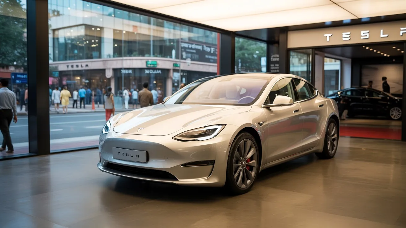 Tesla showroom in Delhi Elon Musk
